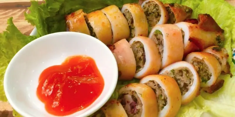 Bento Mực Nhồi Thịt